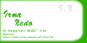 irma nedo business card